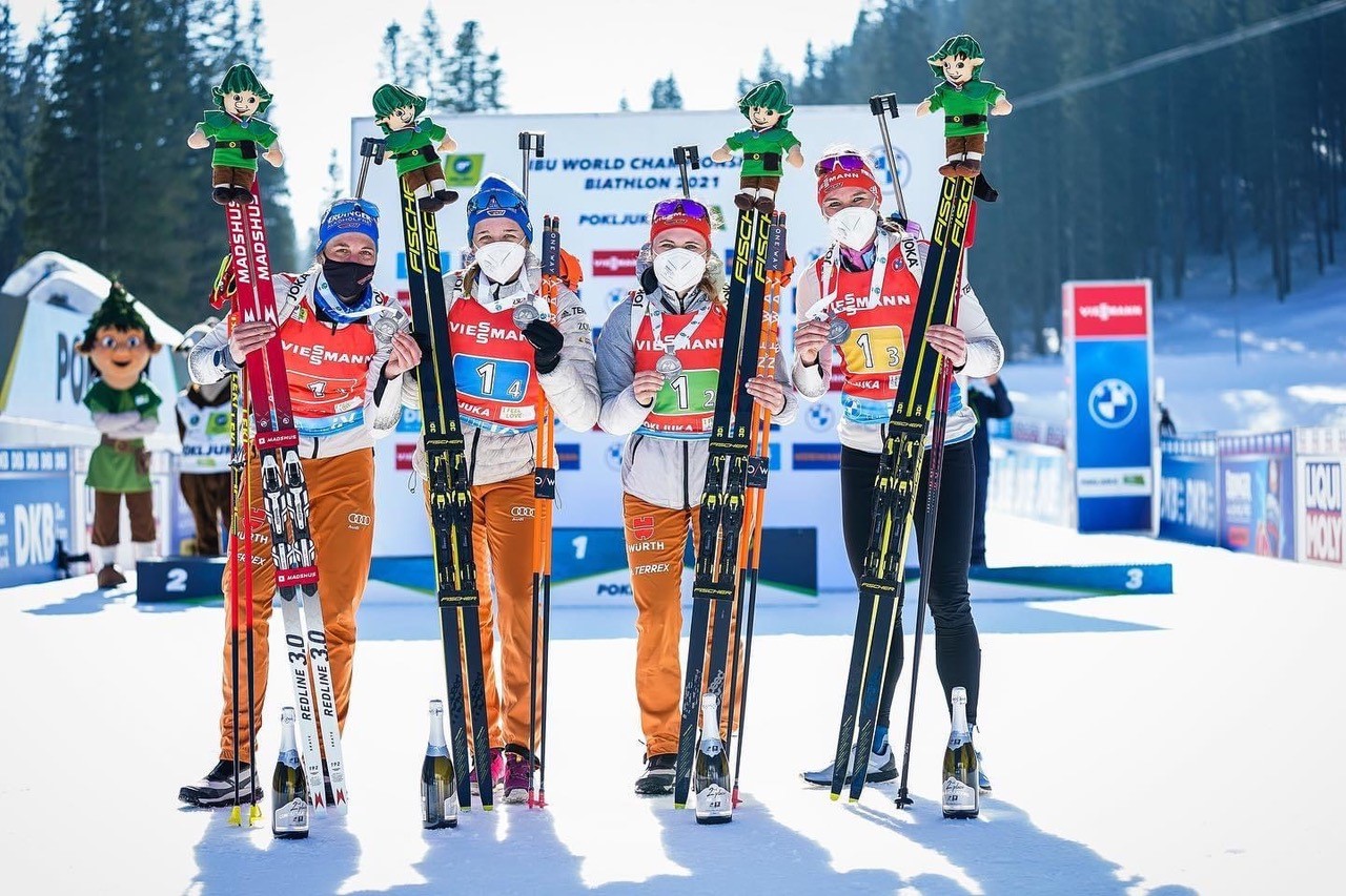 Vanessa Hinz holt Silber bei der Biathlon WM